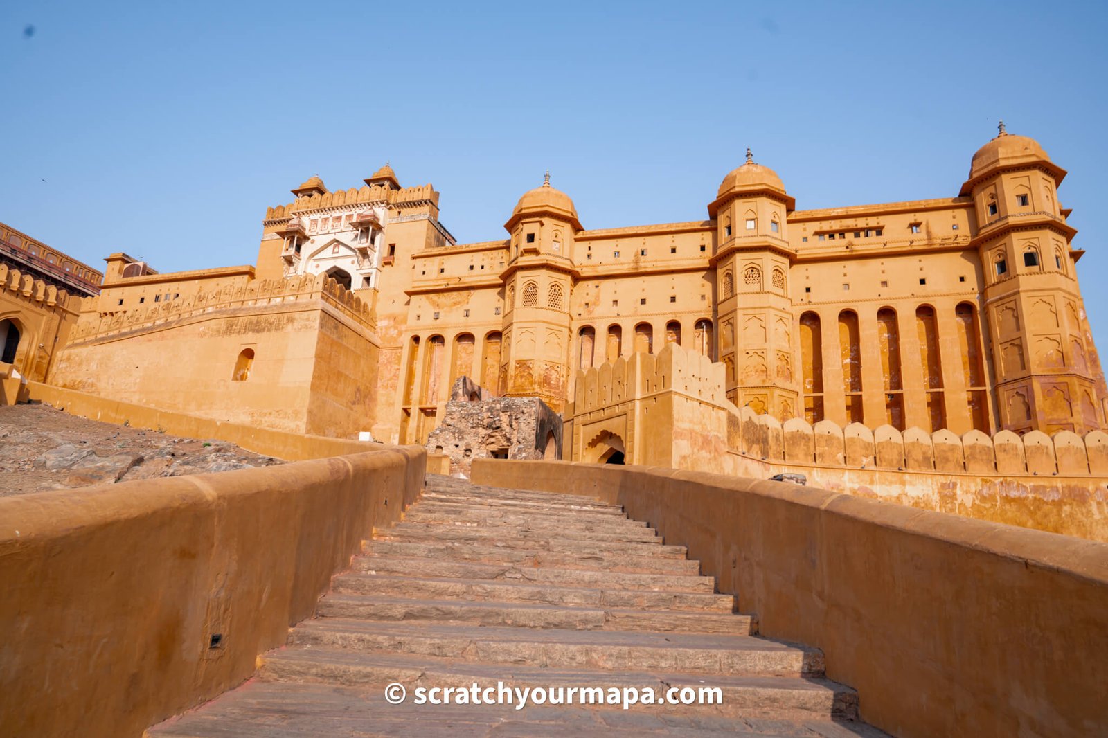 stairs at the Amber Fort in Jaipur, India