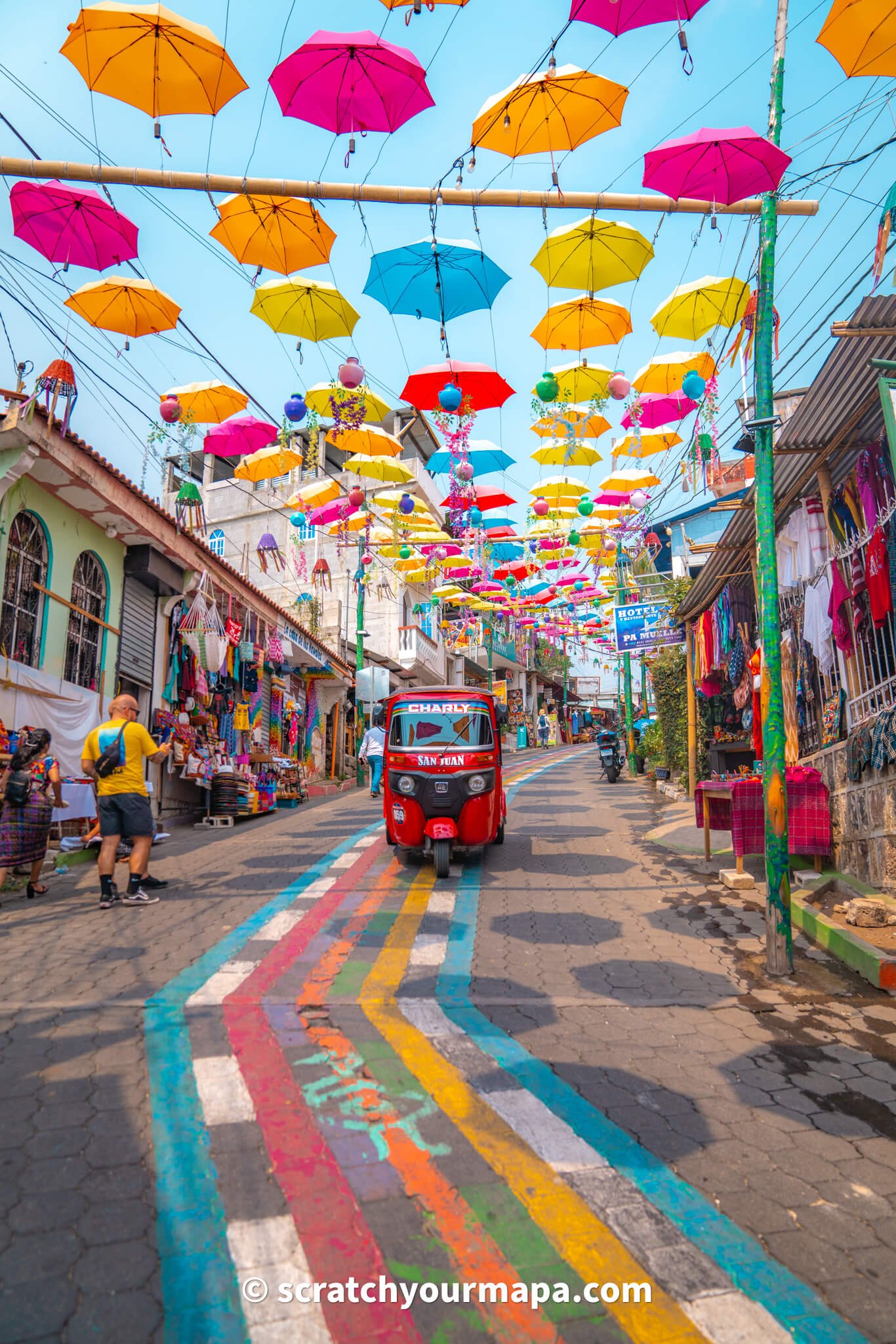 tuk tuk in San Juan de la Laguna, Lake Atitlan