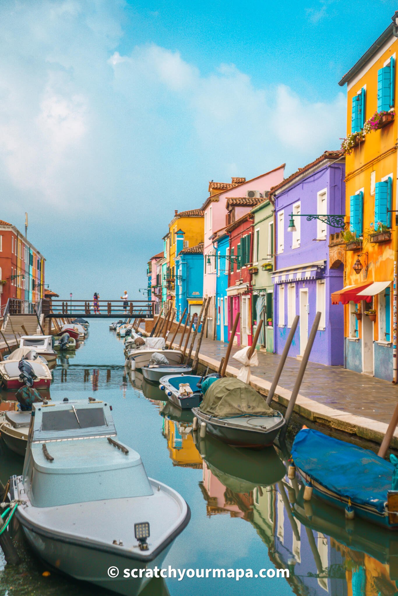 canals of the island of Burano, Venice