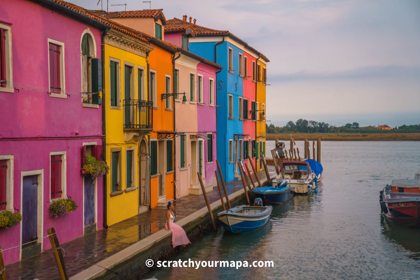 canals of the island of Burano, Venice