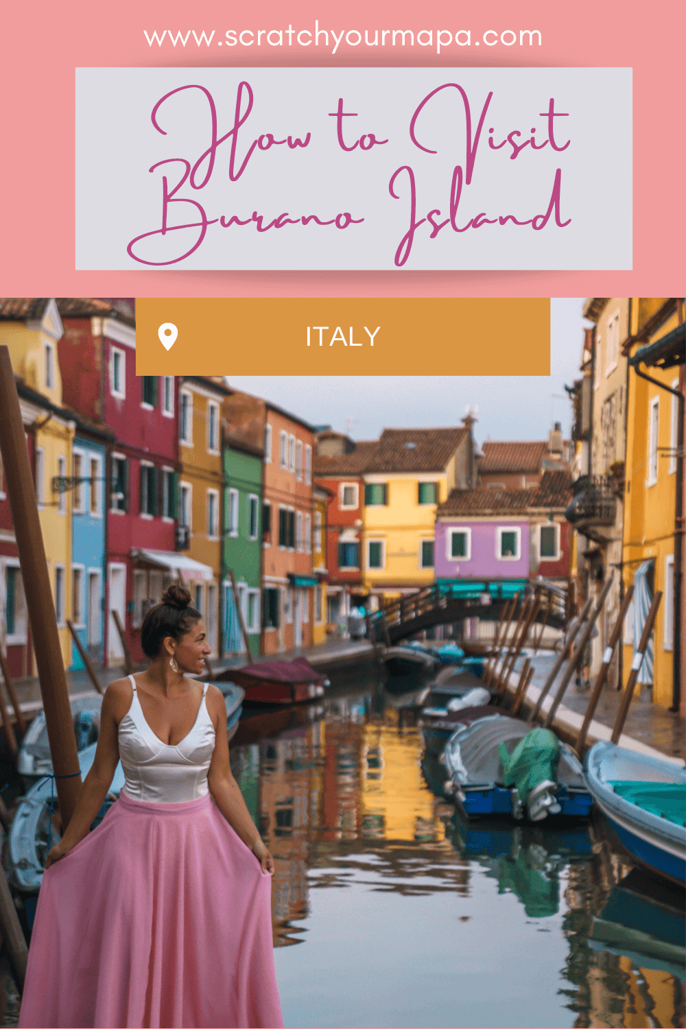 Island of Burano travel guide pin