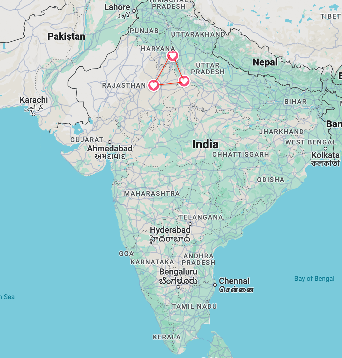 Where is the golden triangle in India