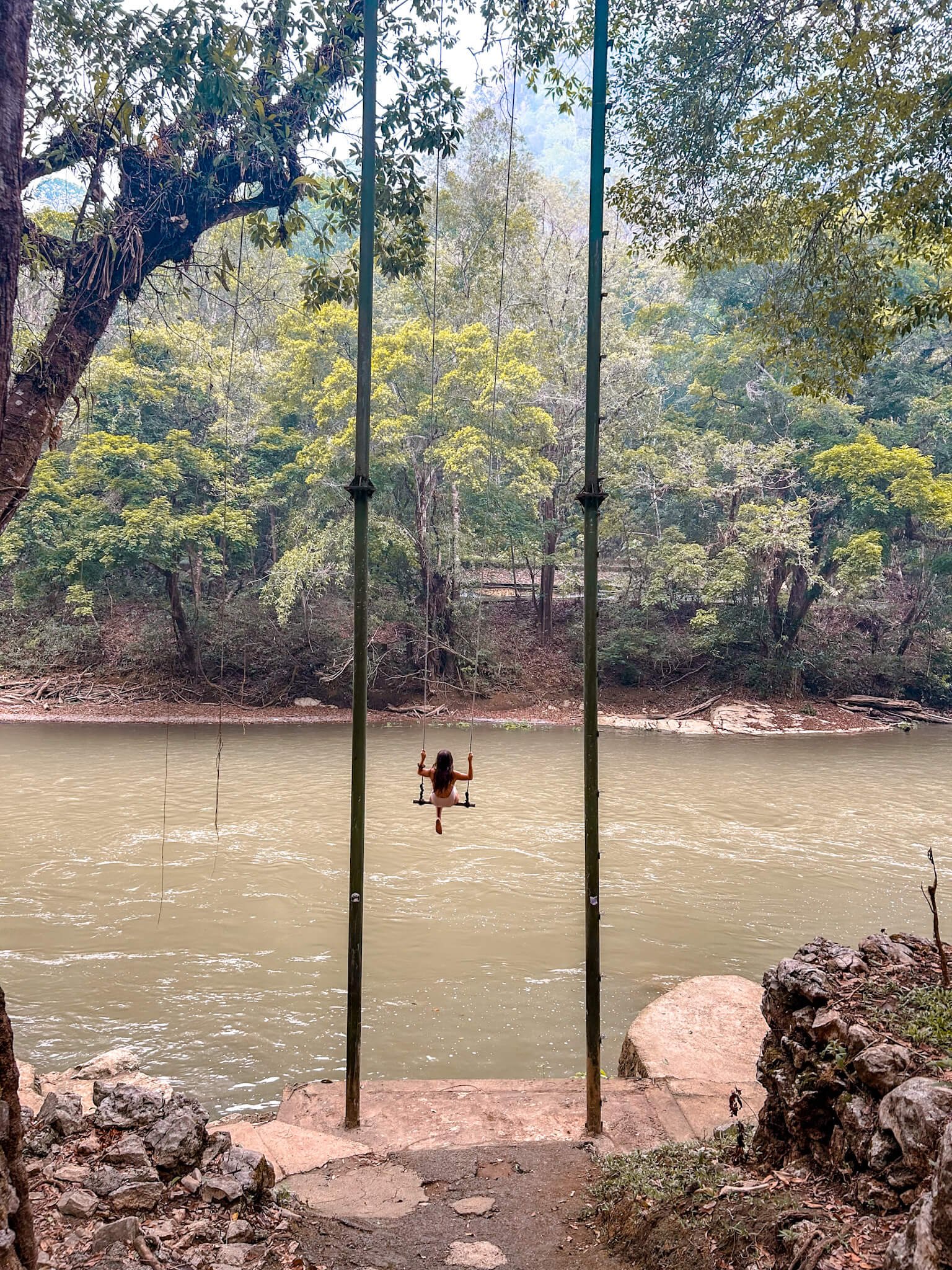 swing at Semuc Champey, Guatemala