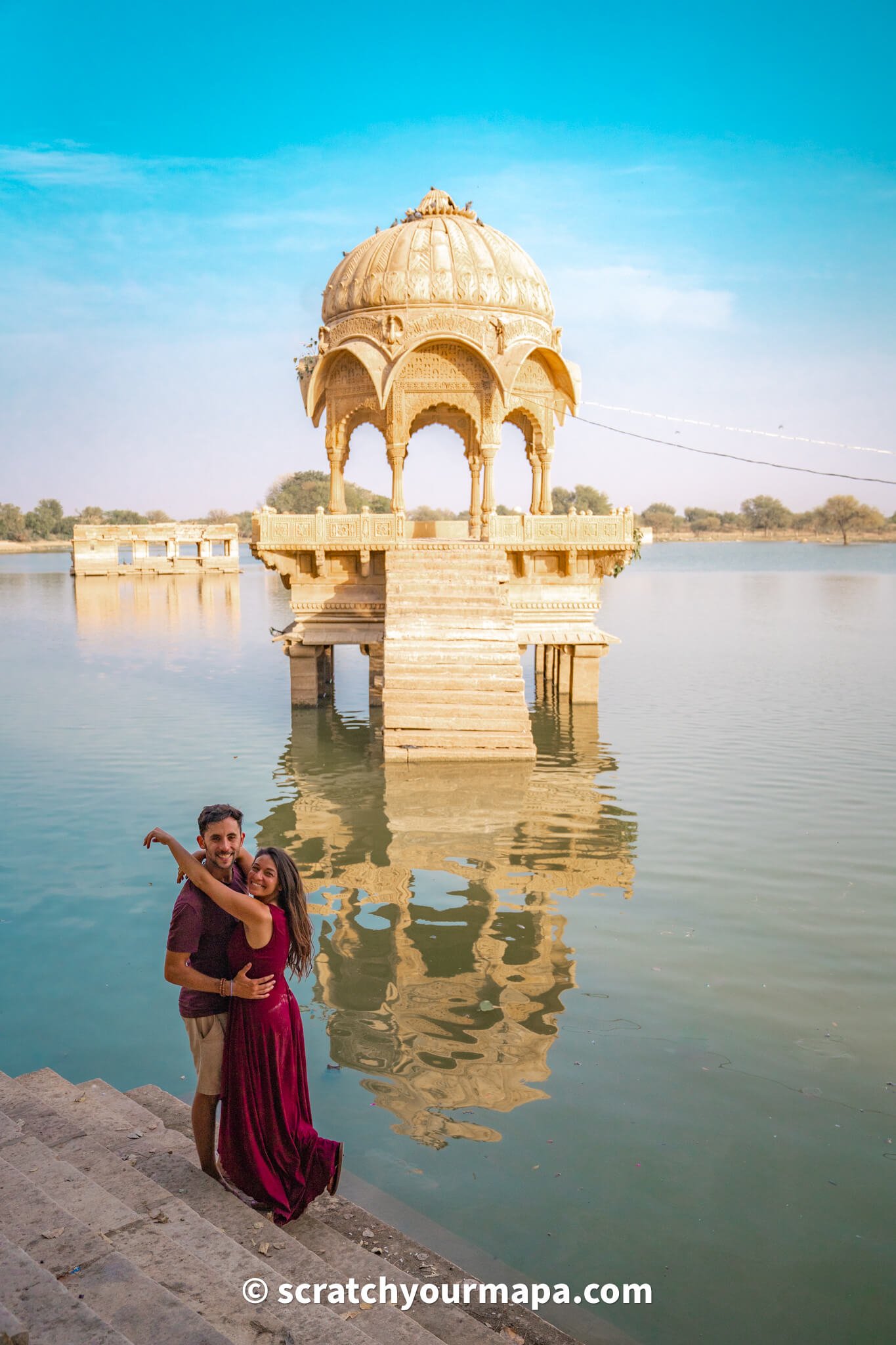 boat ride at Gadisar lake in Jaisalmer, the golden city of India