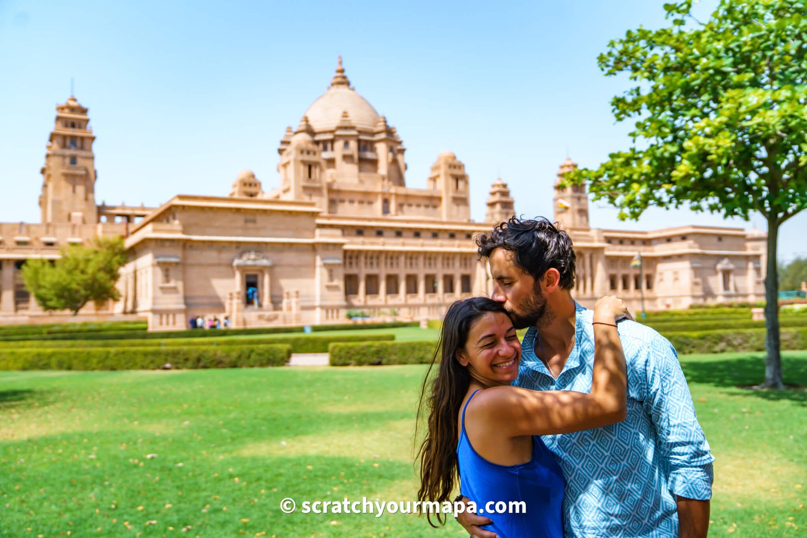 Umaid Bhawal Palace in Jodhpur, the blue city in India