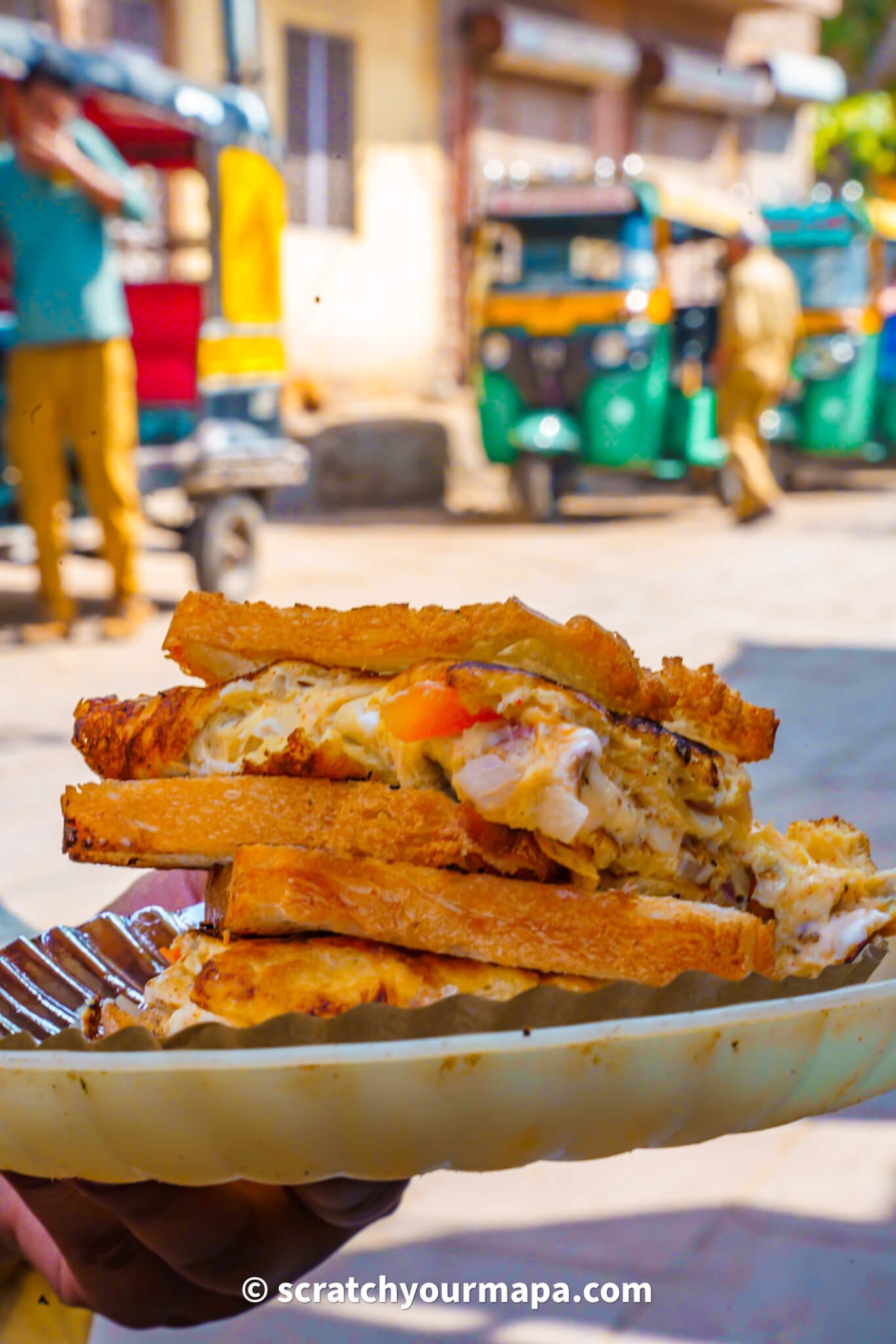 omelette shop in Jodhpur, the blue city in India