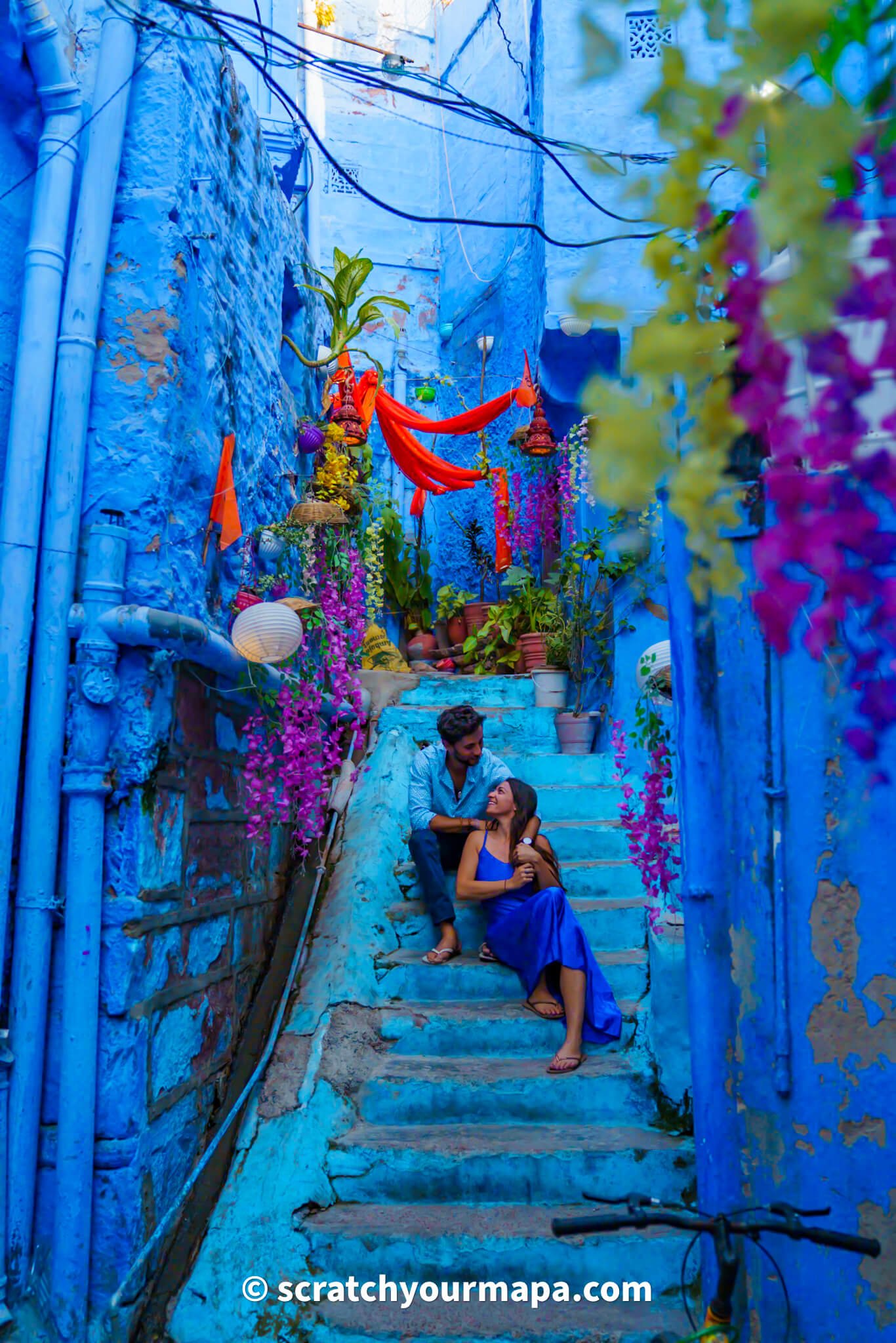 blue streets of Jodhpur, the blue city in India