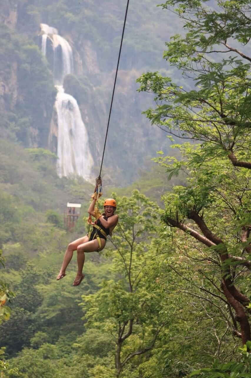 zip line at El Chiflon Waterfalls in Chiapas