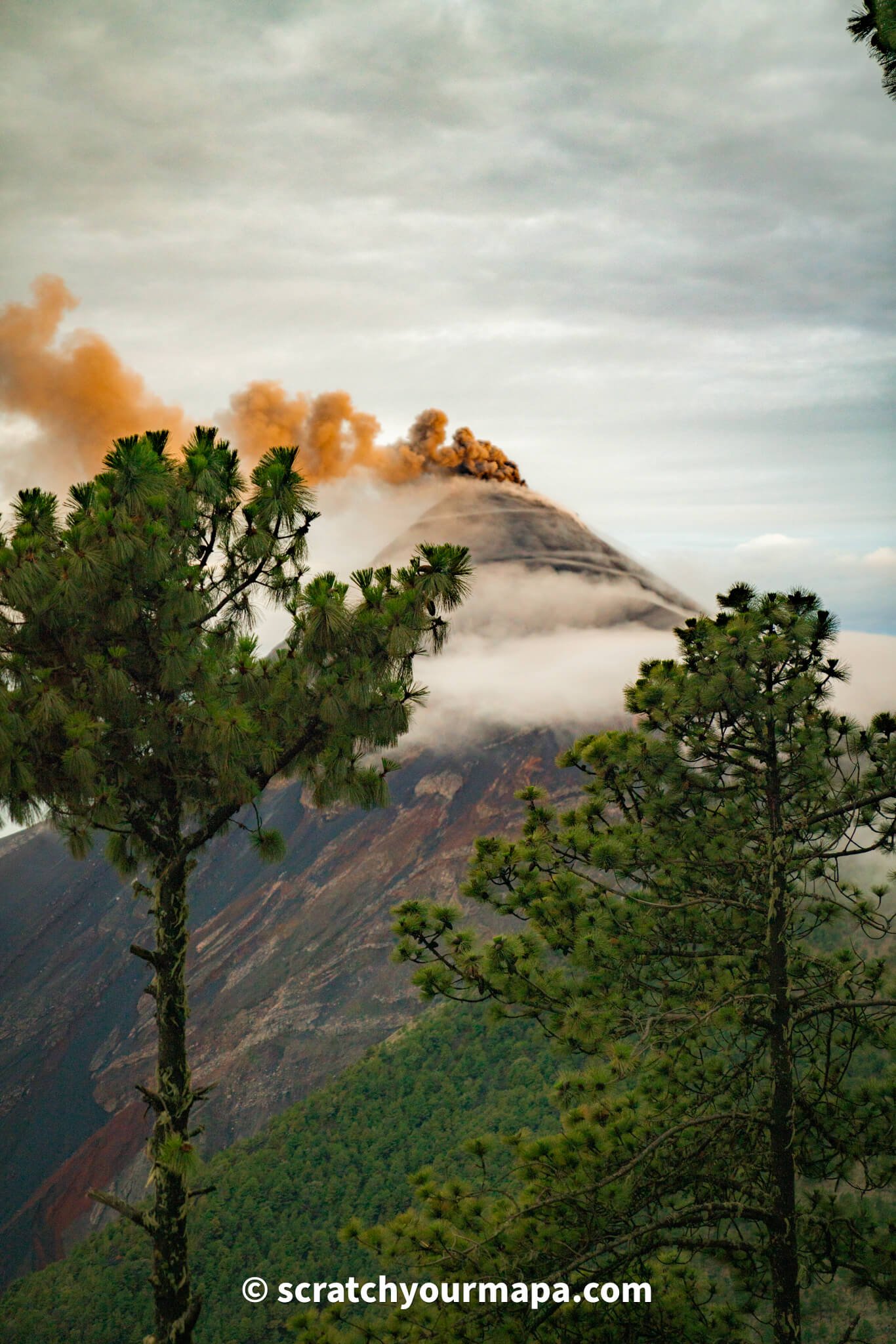 Acatenango volcano hike base camp 