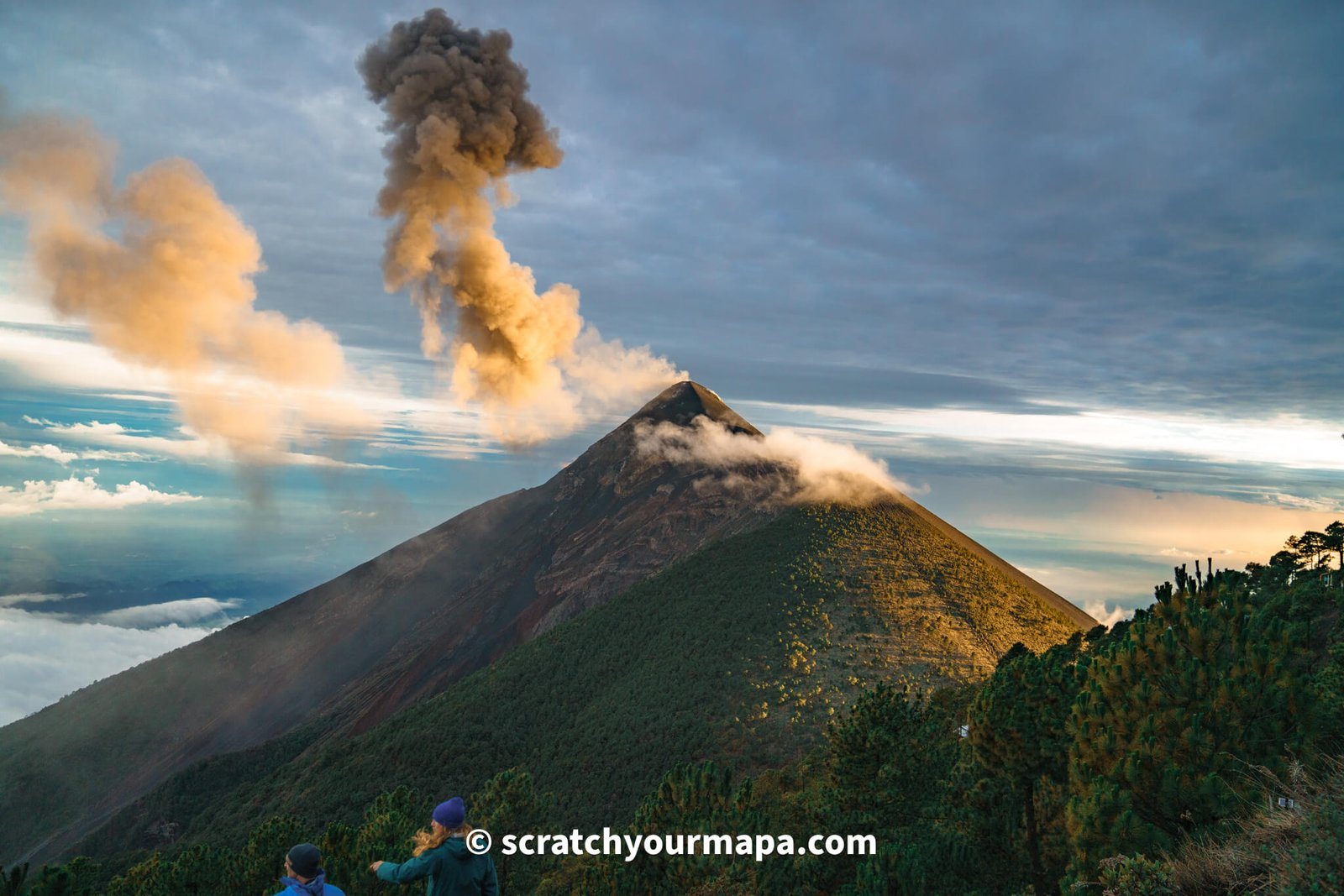 sunrise at Acatenango Volcano in Guatemala 