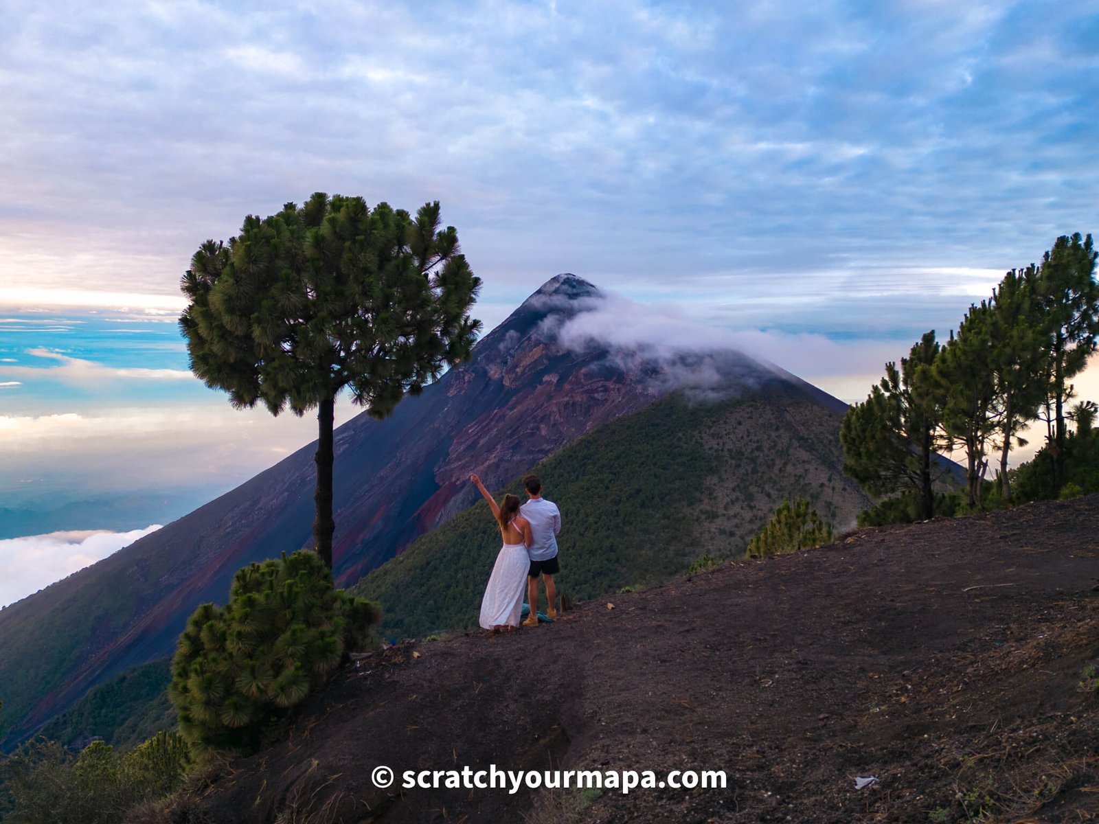 Acatenango volcano hike base camp 