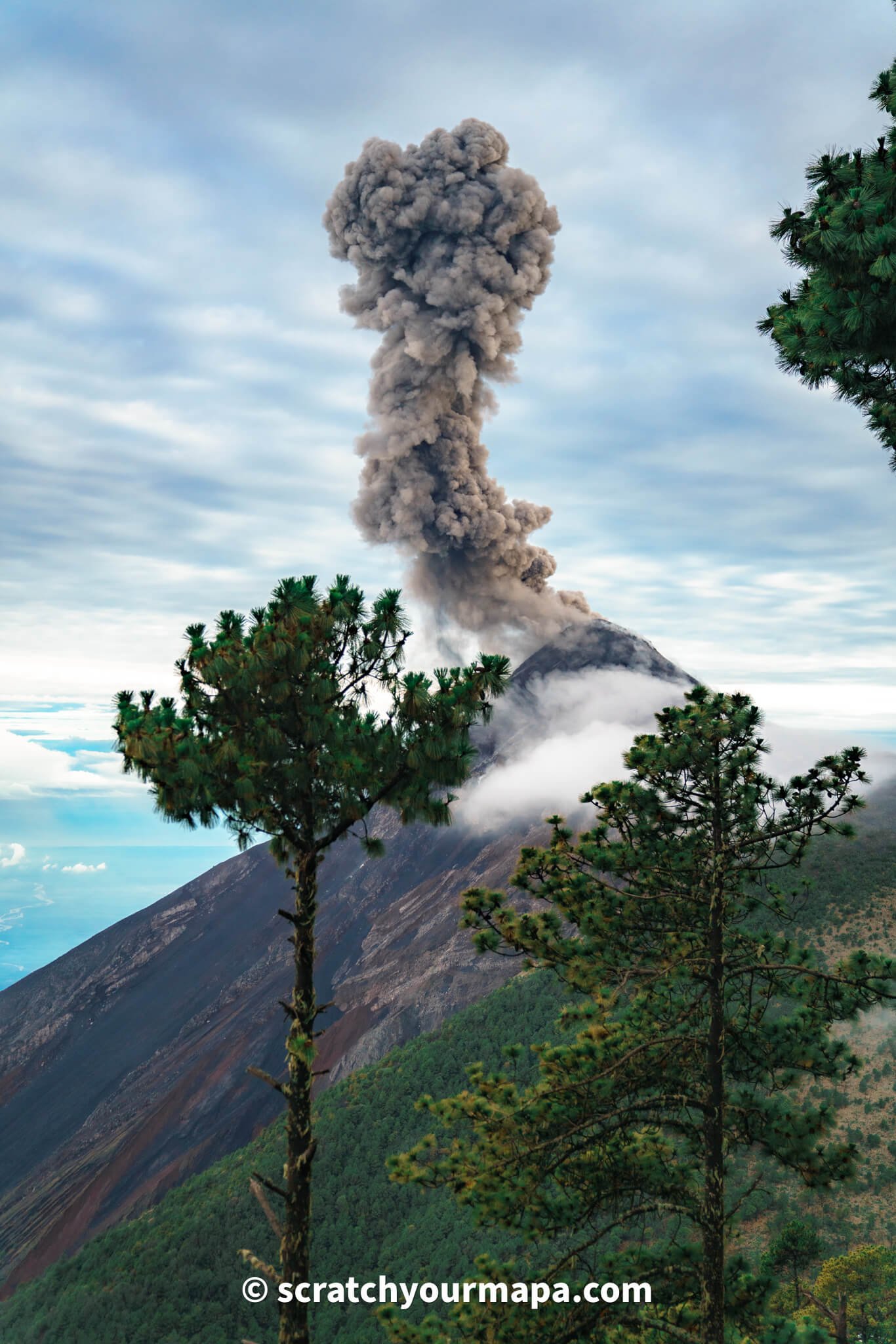 Acatenango volcano hike at sunrise