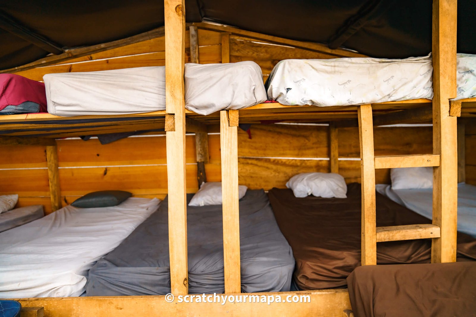 accommodation at Acatenango base camp