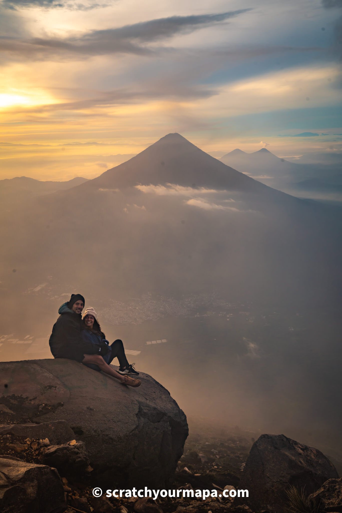 Acatenango volcano hike at sunrise