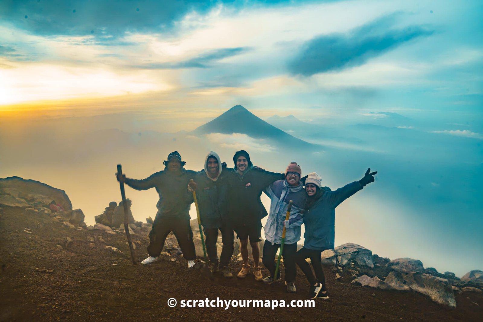 Acatenango volcano hike at sunrise