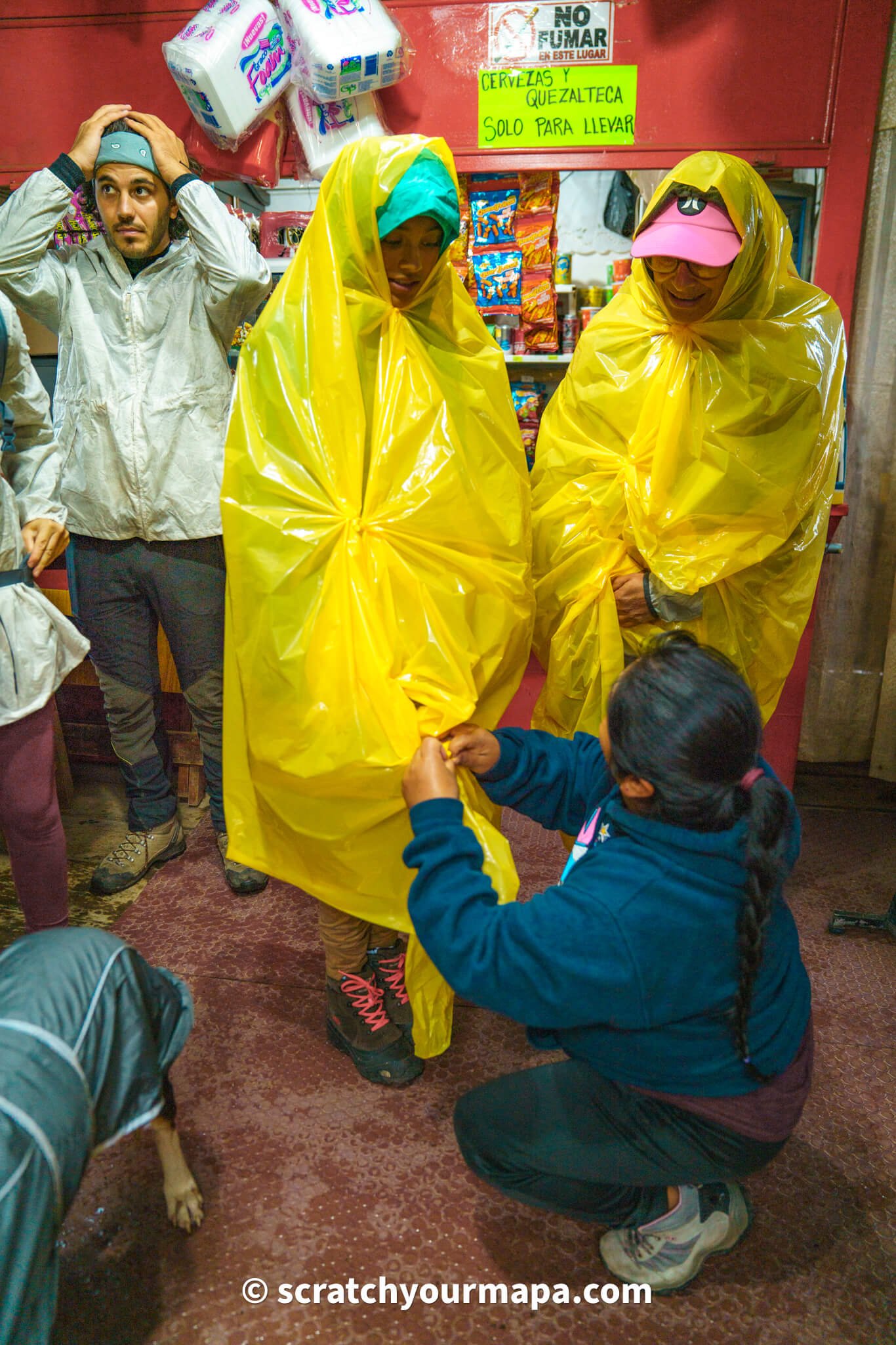 getting ready for the Acatenango volcano hike