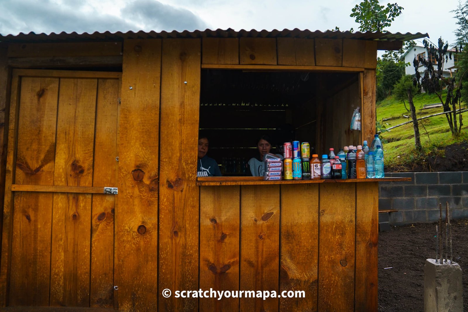 first stop of the Acatenango volcano hike