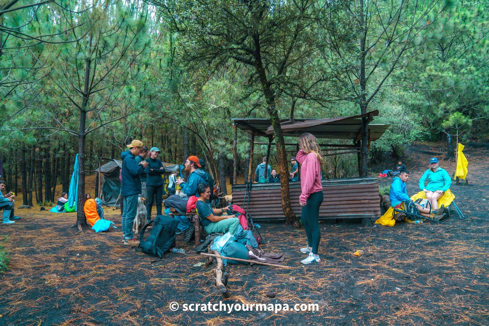 lunch spot on the Acatenango volcano hike