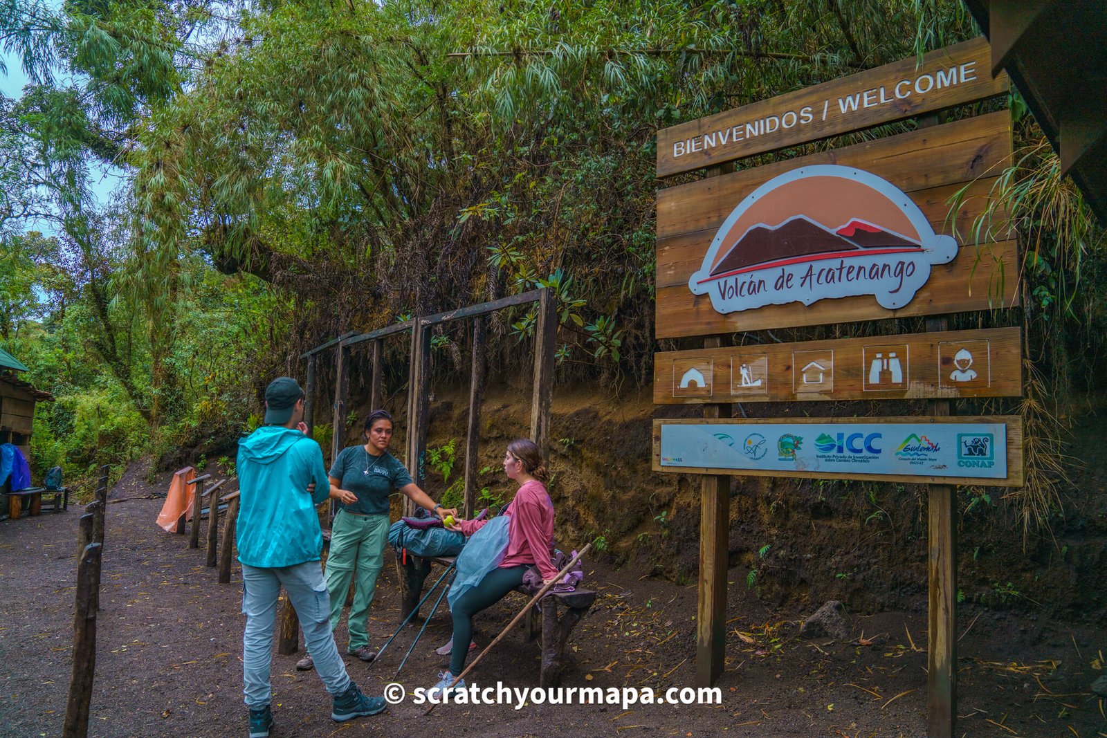 entrance to the Acatenango volcano hike