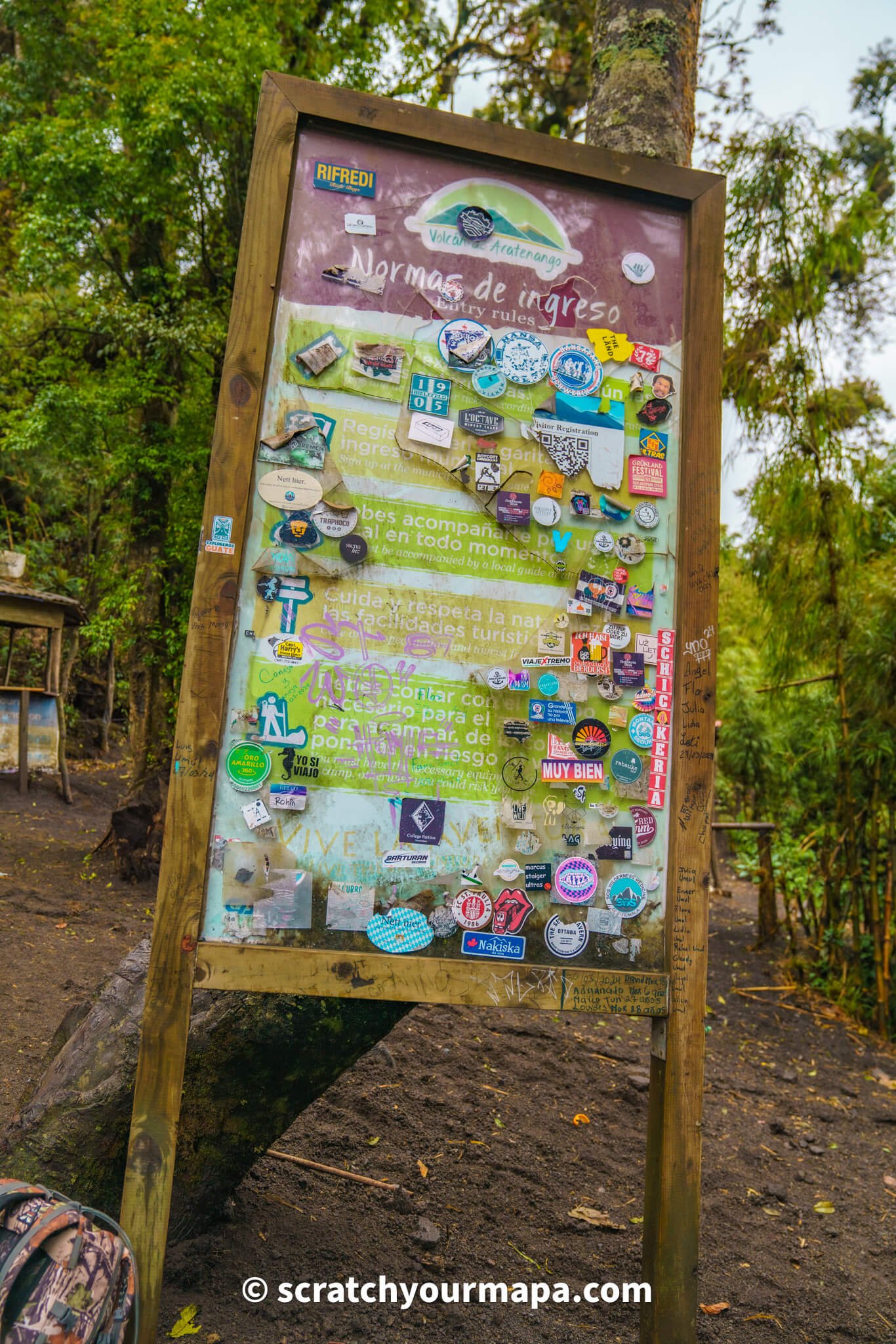 entrance to Acatenango Volcano park