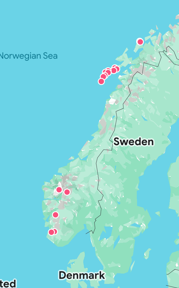 Best hikes in Norway map