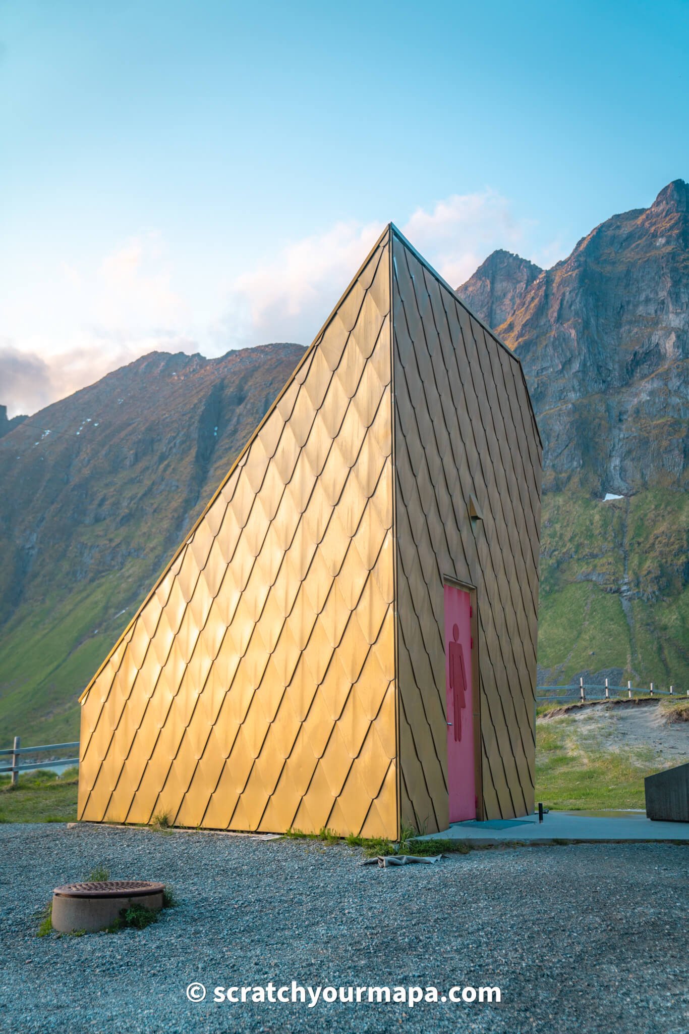 golden toilet in Norway