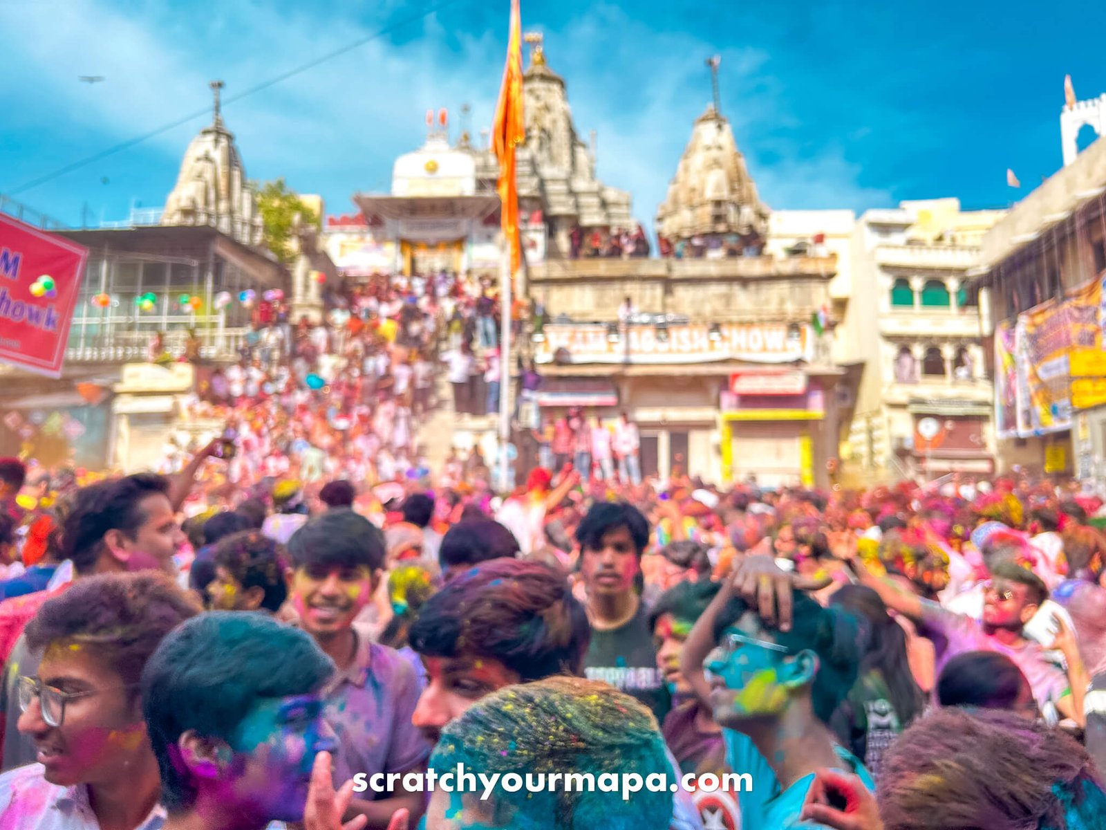 Holi Festival in Udaipur, the city of lakes in India