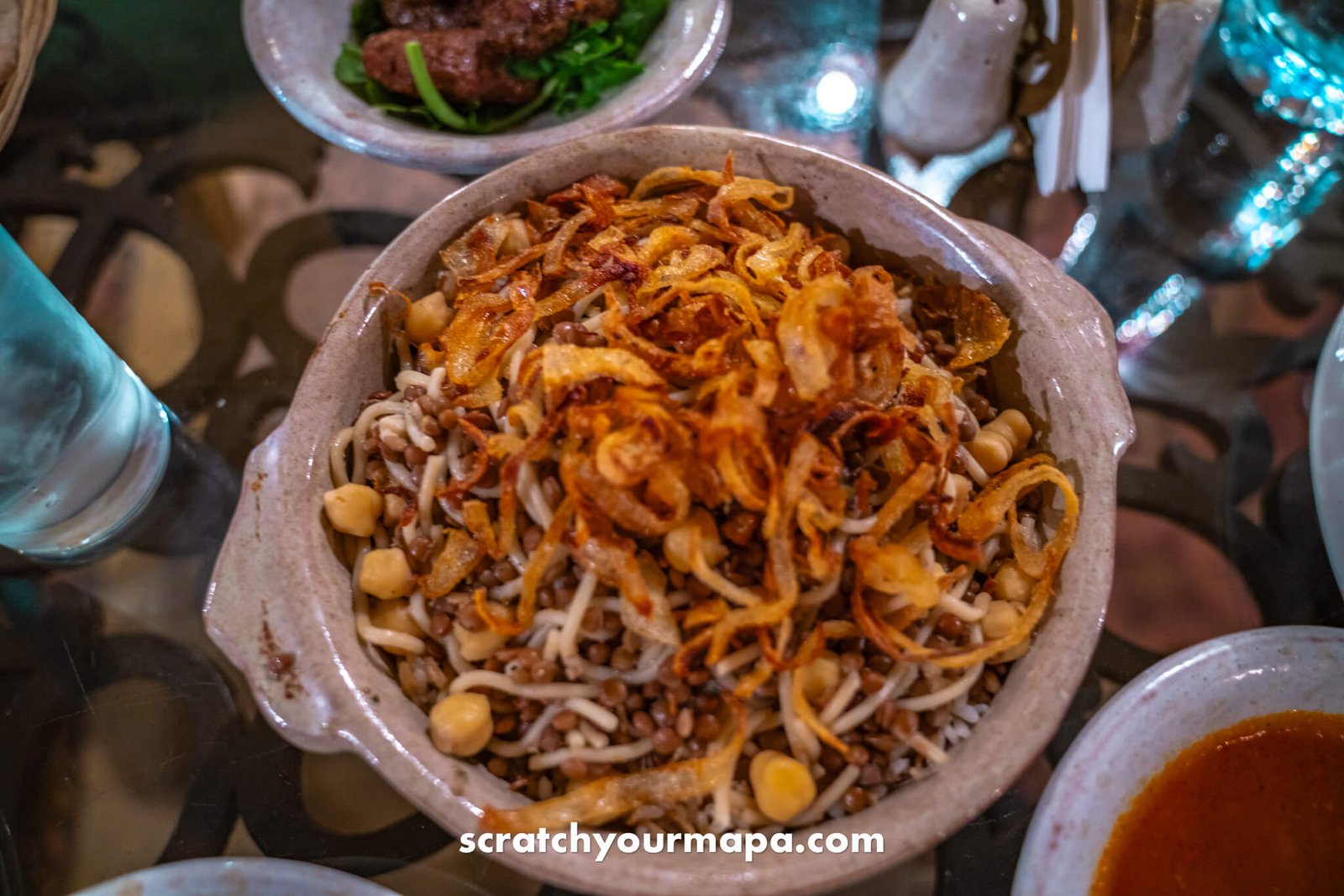 Koshari, food trick in Egypt