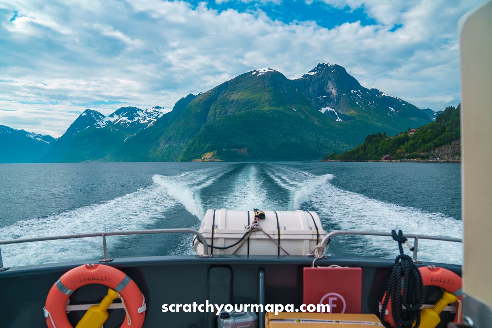 boat ride to Trandal, the most beautiful swing in Norway