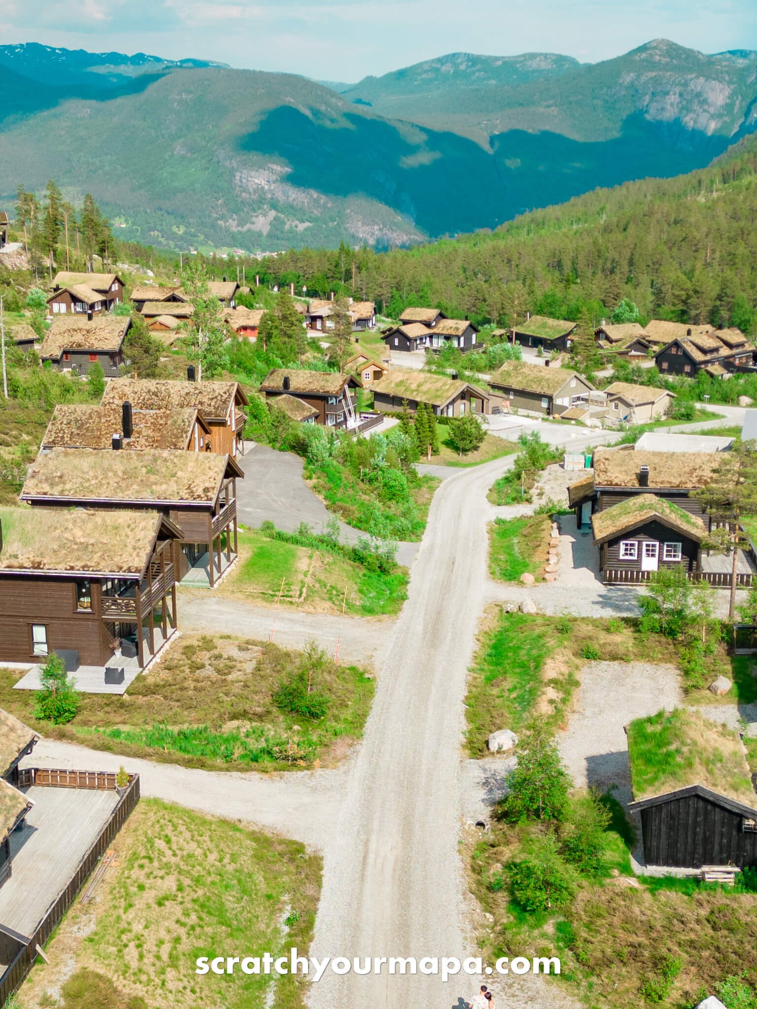 Rysstad village with grass roofs, cool places to visit in Norway