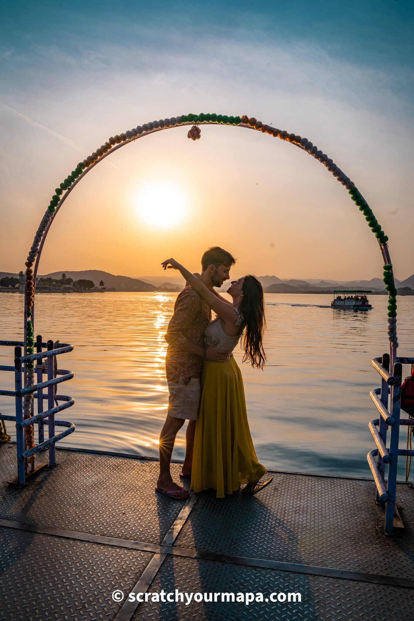 sunset in Udaipur, the city of lakes