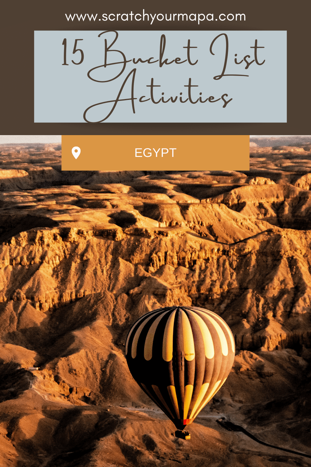 bucket list experiences in Egypt pin