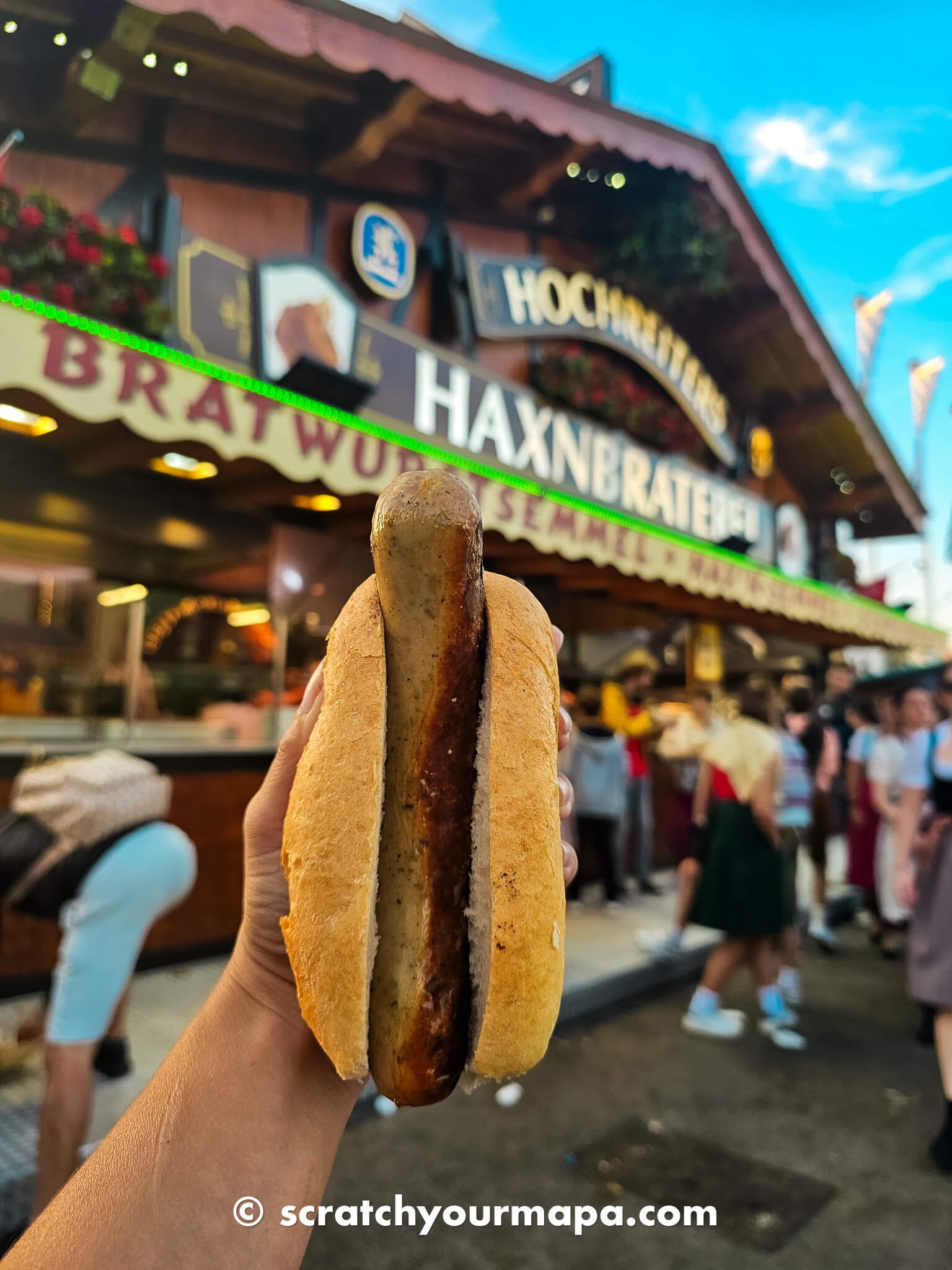 sausage at Oktoberfest in Munich, Germany