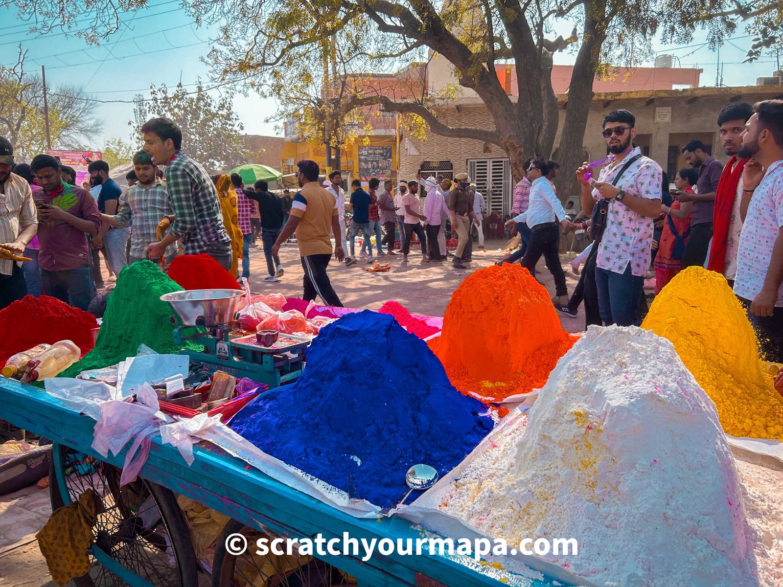 colors at Holi festival in India