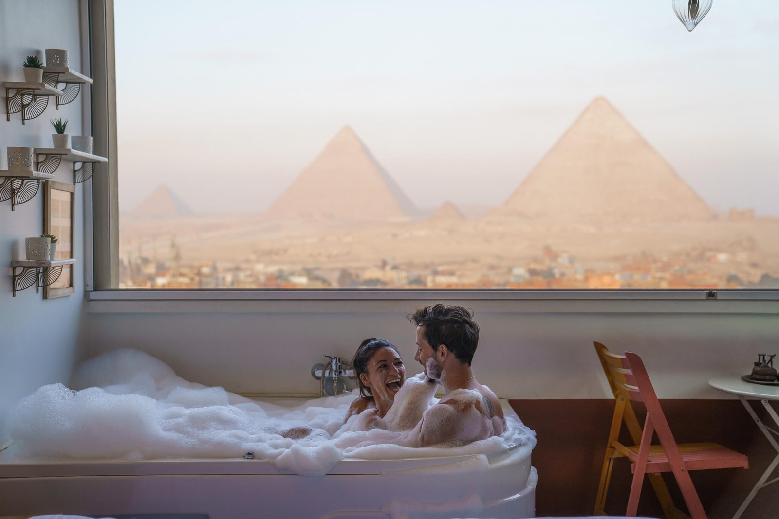 jacuzzi Airbnb at the Pyramids, bucket list experiences in Egypt