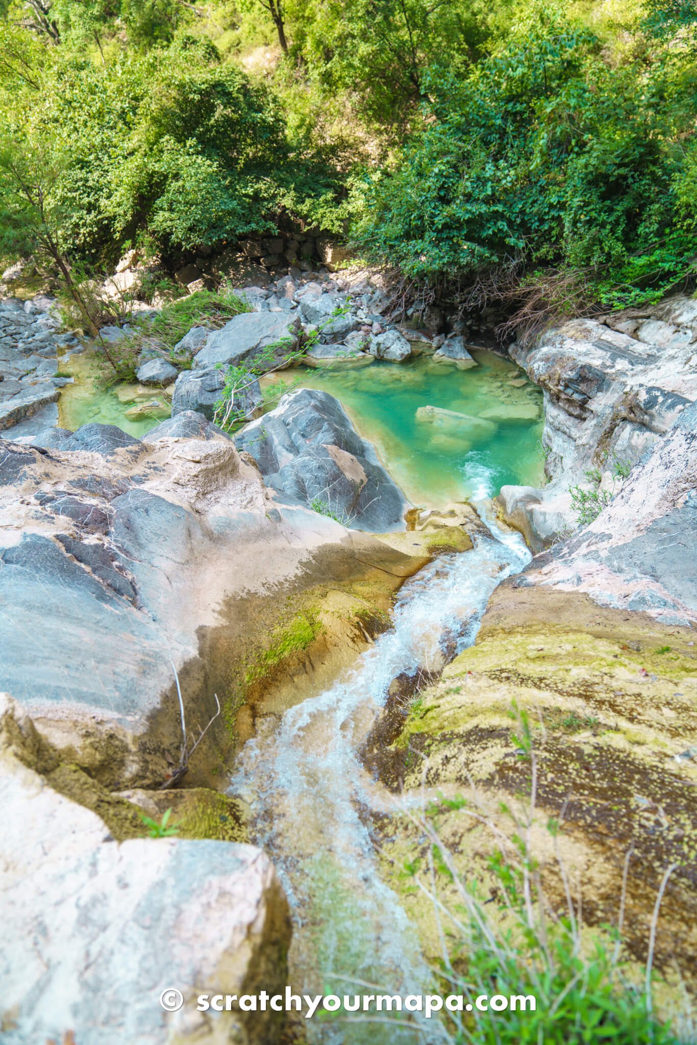 second pool of El Aguacate Waterfall in Puebla