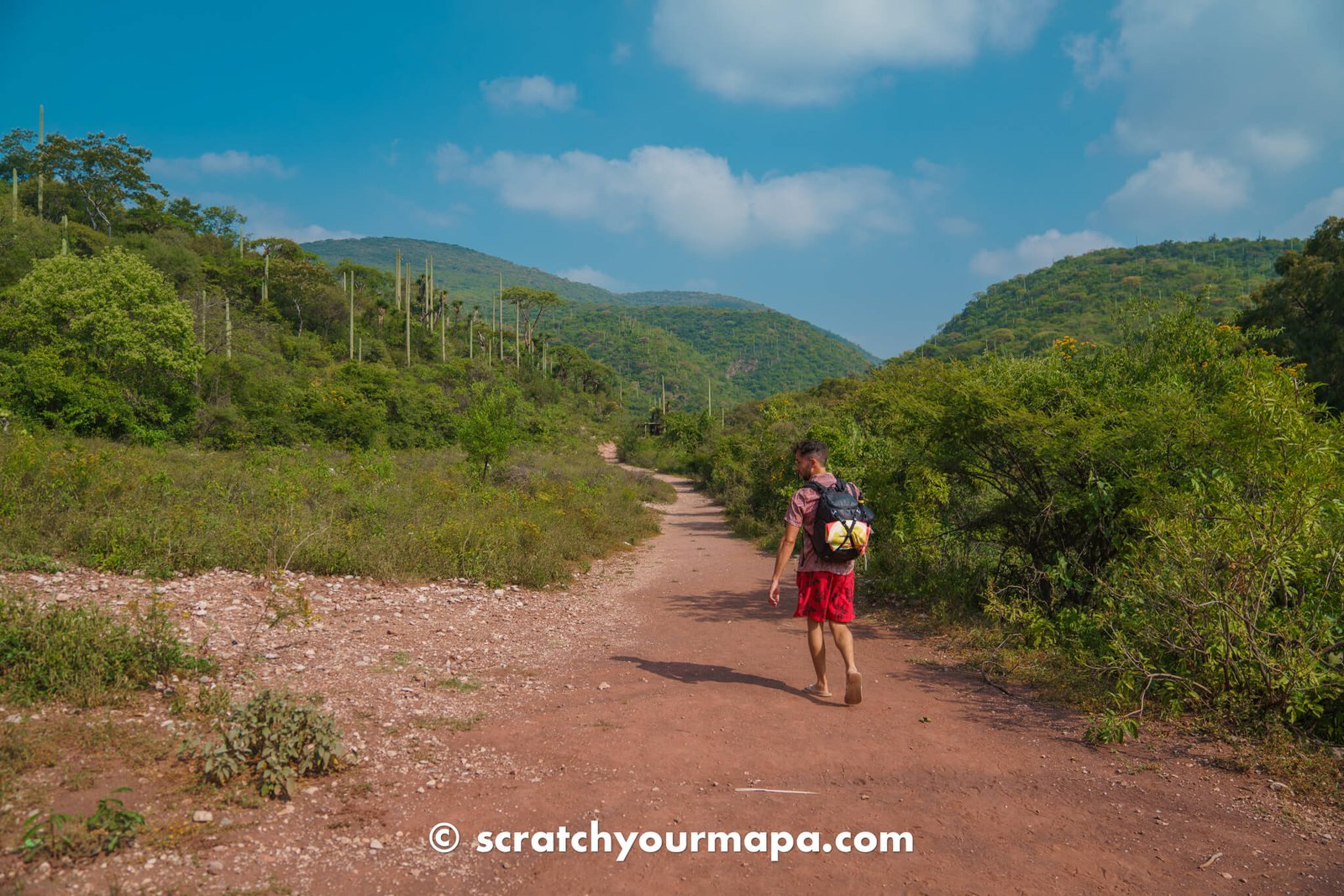 trail for El Aguacate waterfall in Puebla