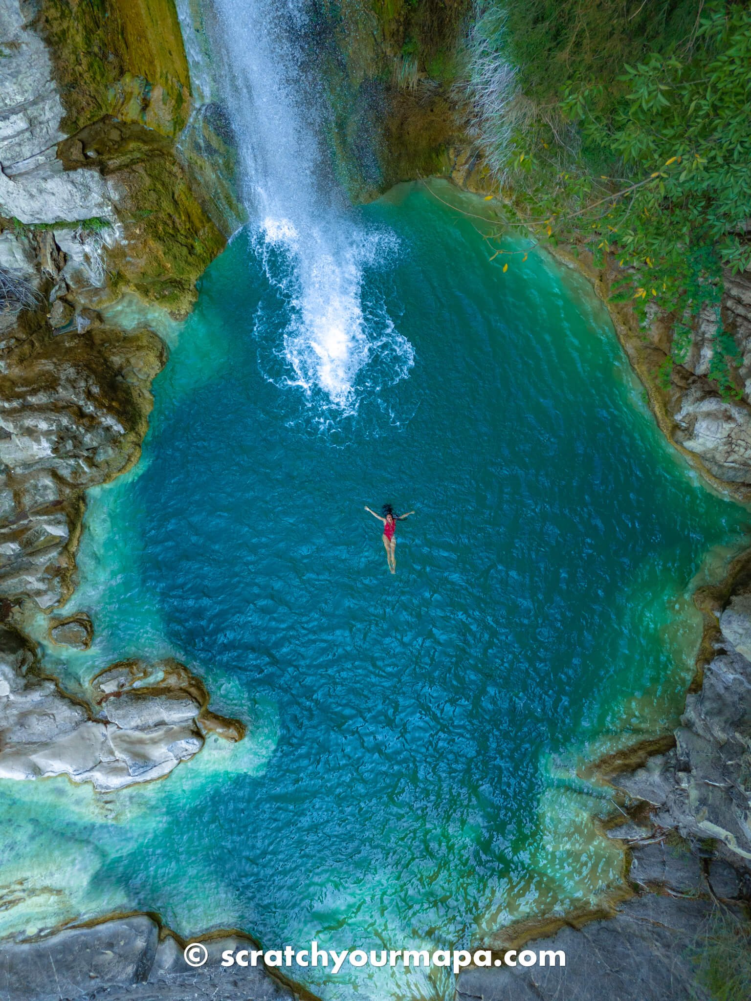 the second pool of El Aguacate waterfall in Puebla, Mexico