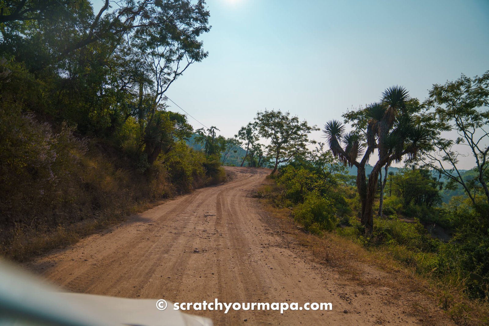 driving into San Augustin Ahuehuetlan