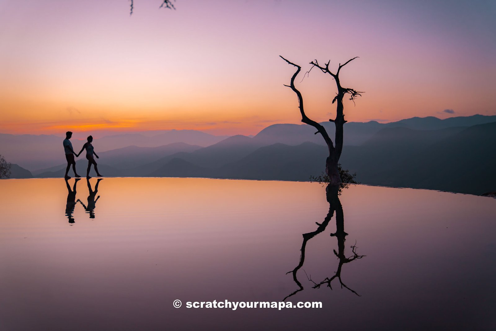 visiting Hierve el Agua in the morning