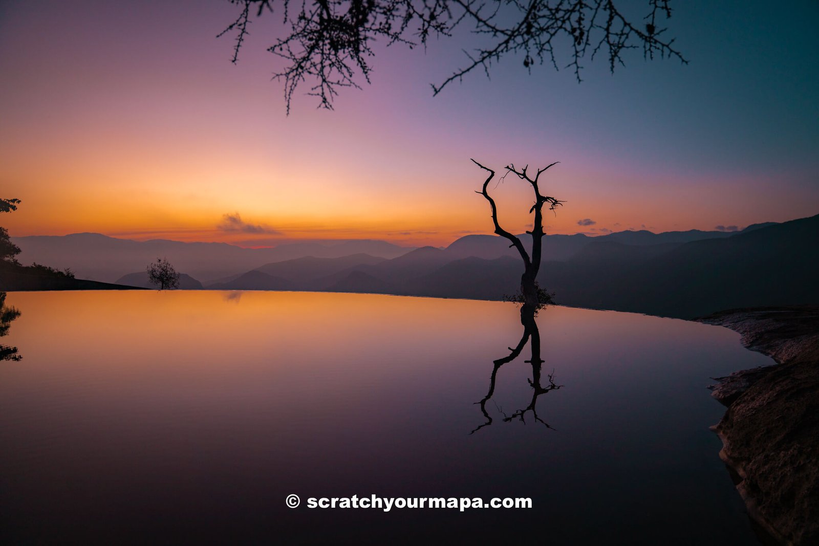 sunrise at Hierve el Agua, Oaxaca