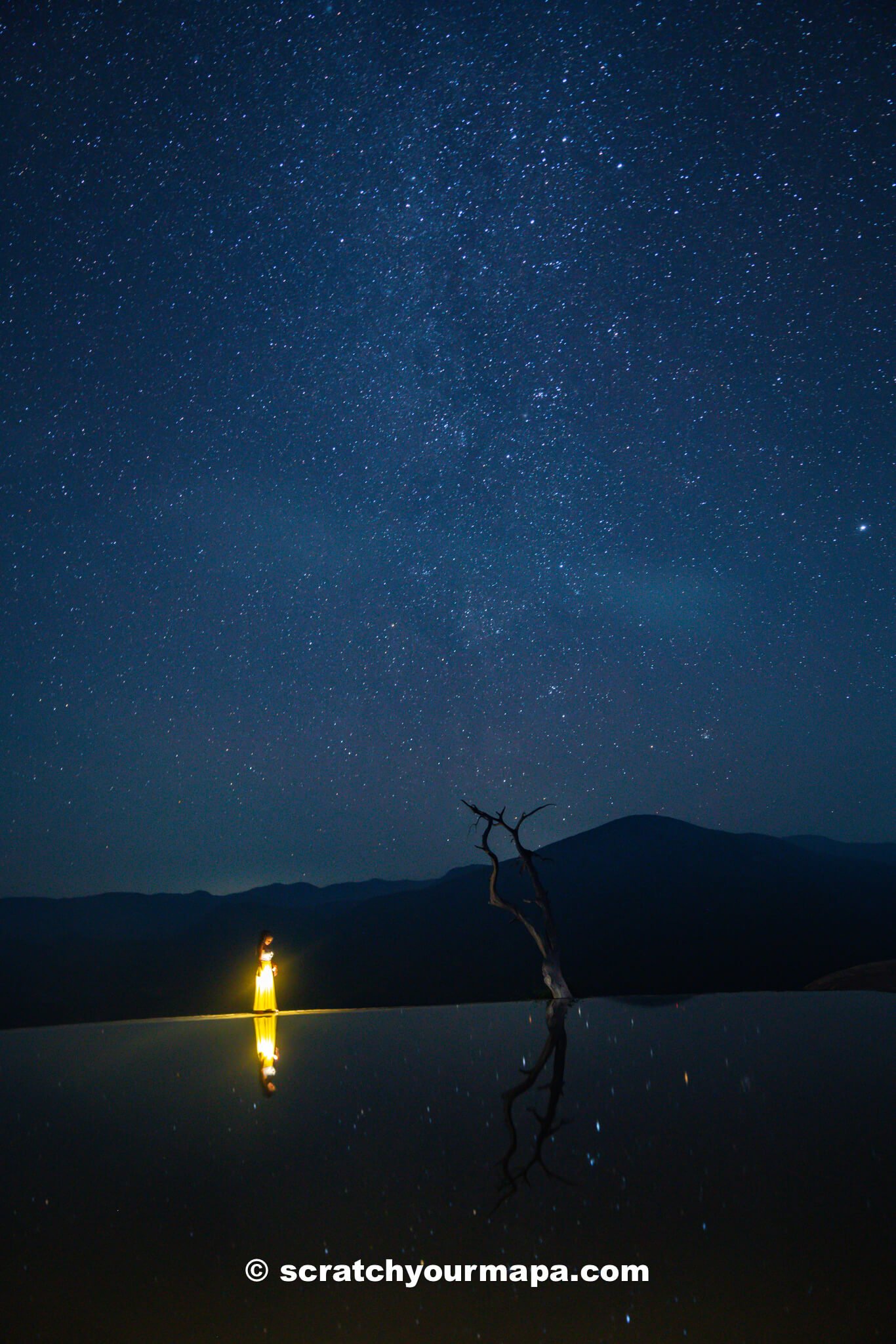 astrophotography at Hierve el Agua, Oaxaca