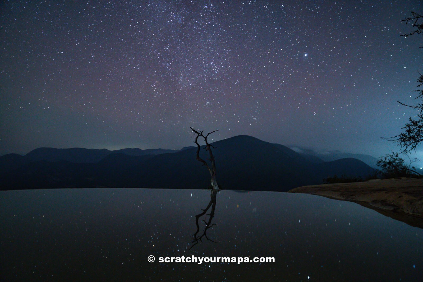 visiting Hierve el Agua at night