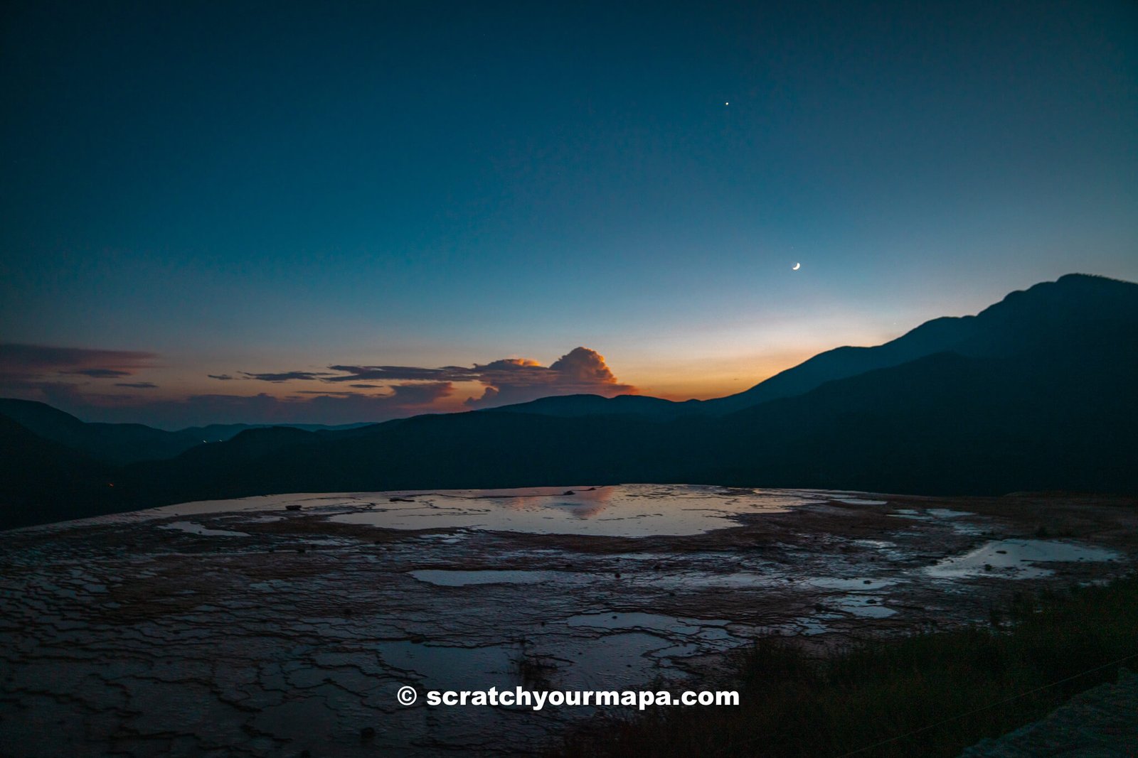 night at Hierve el Agua