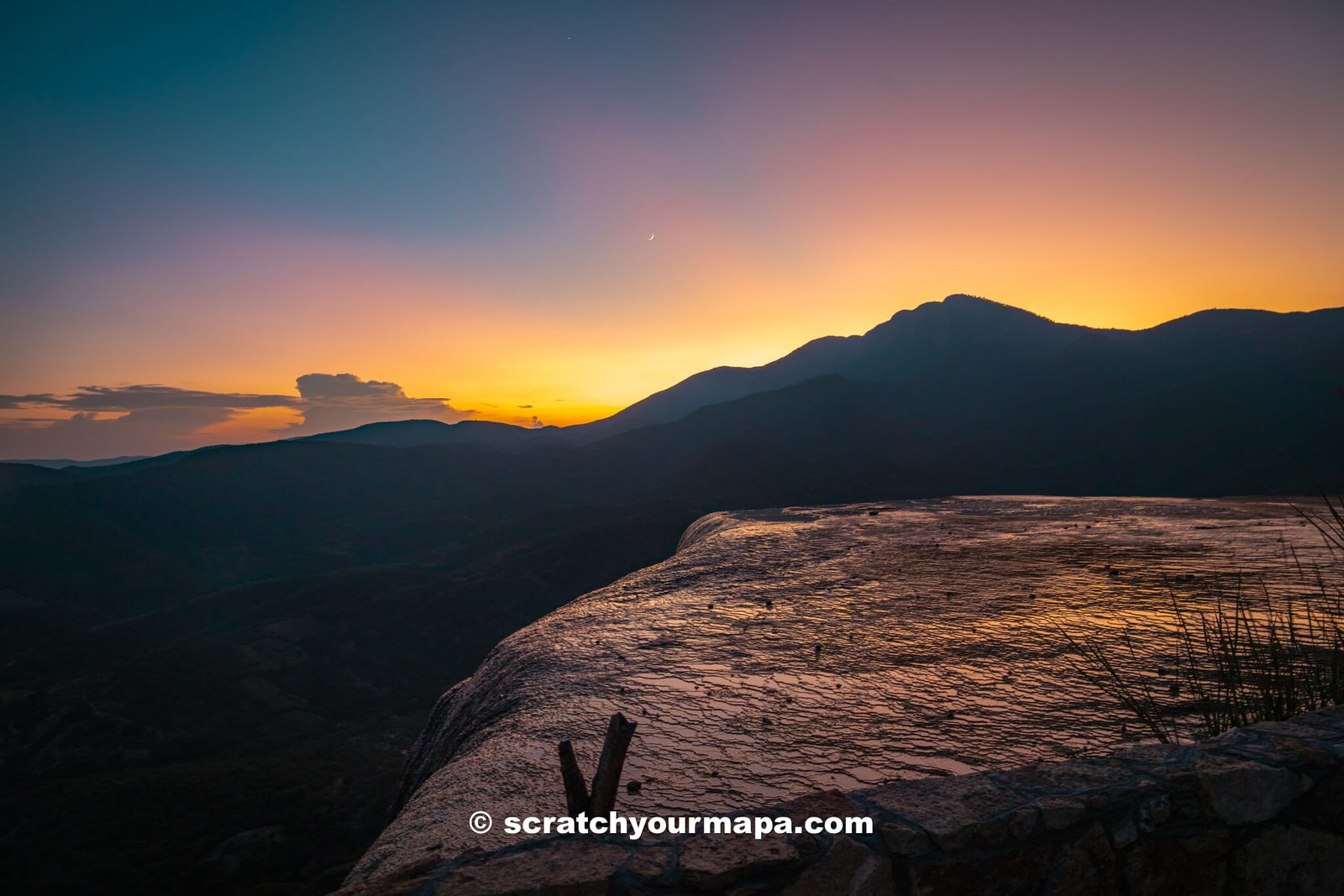 astrophotography at Hierve el Agua, Oaxaca