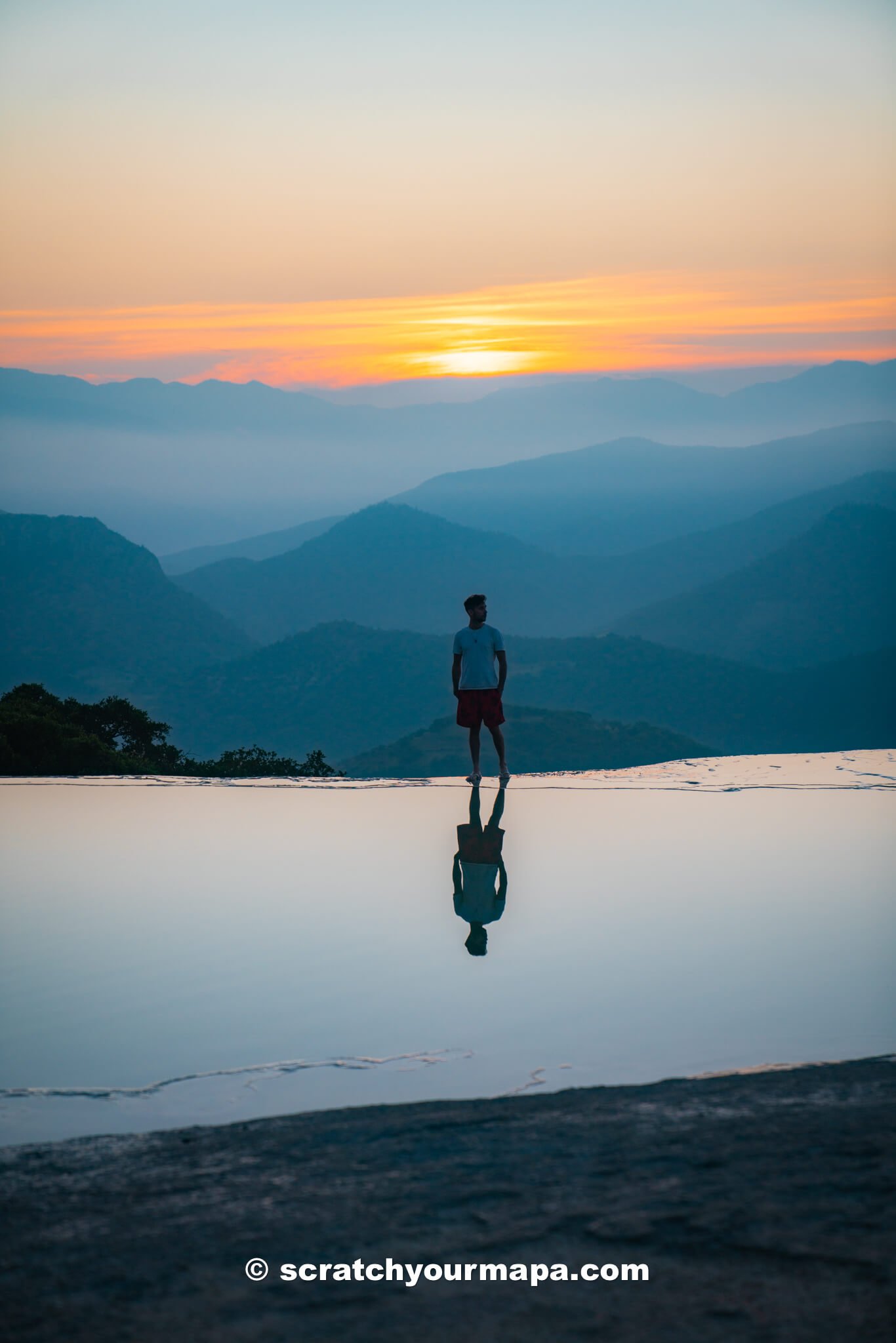 sunrise at Hierve el Agua, Oaxaca