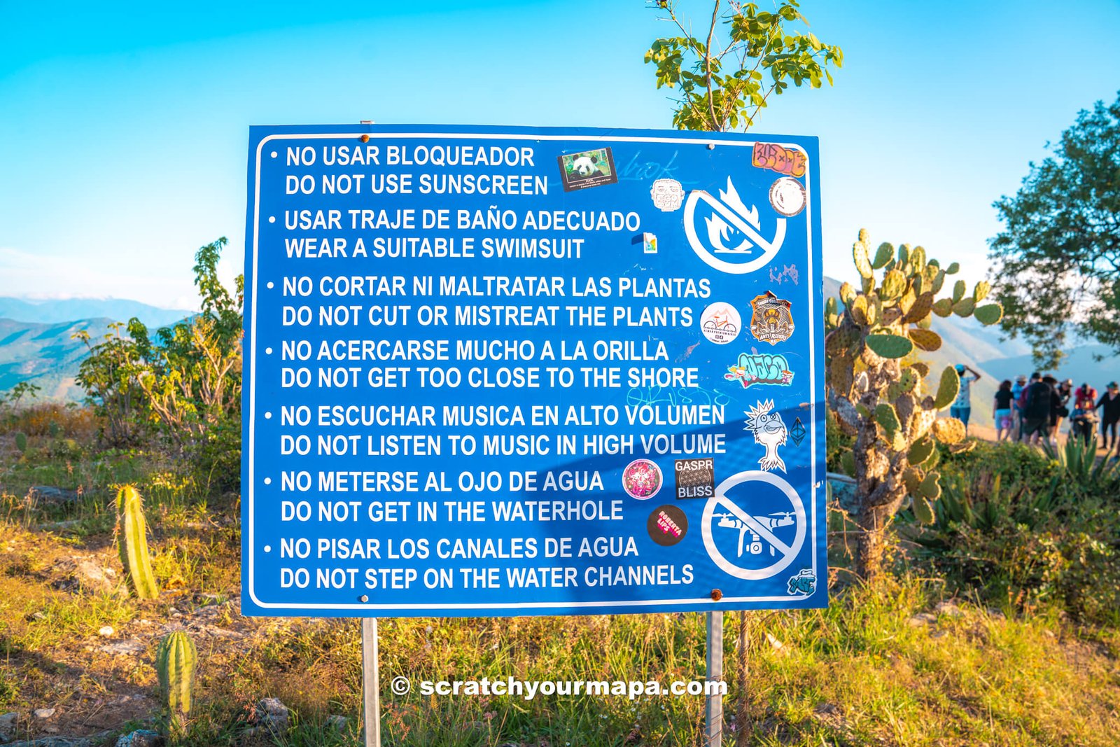 rules for visiting Hierve el Agua, Oaxaca