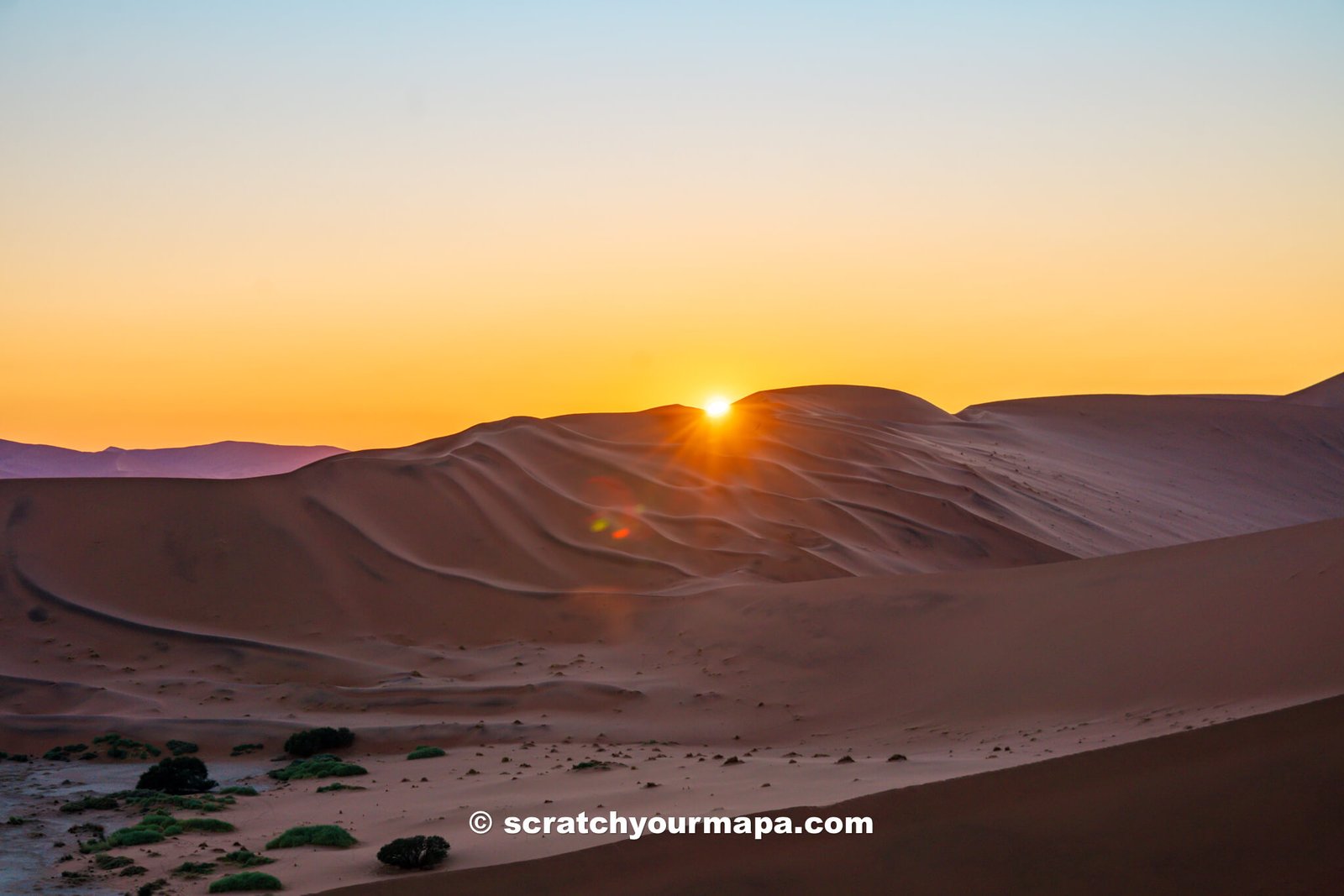 sunrise in Sossusvlei, Namibia