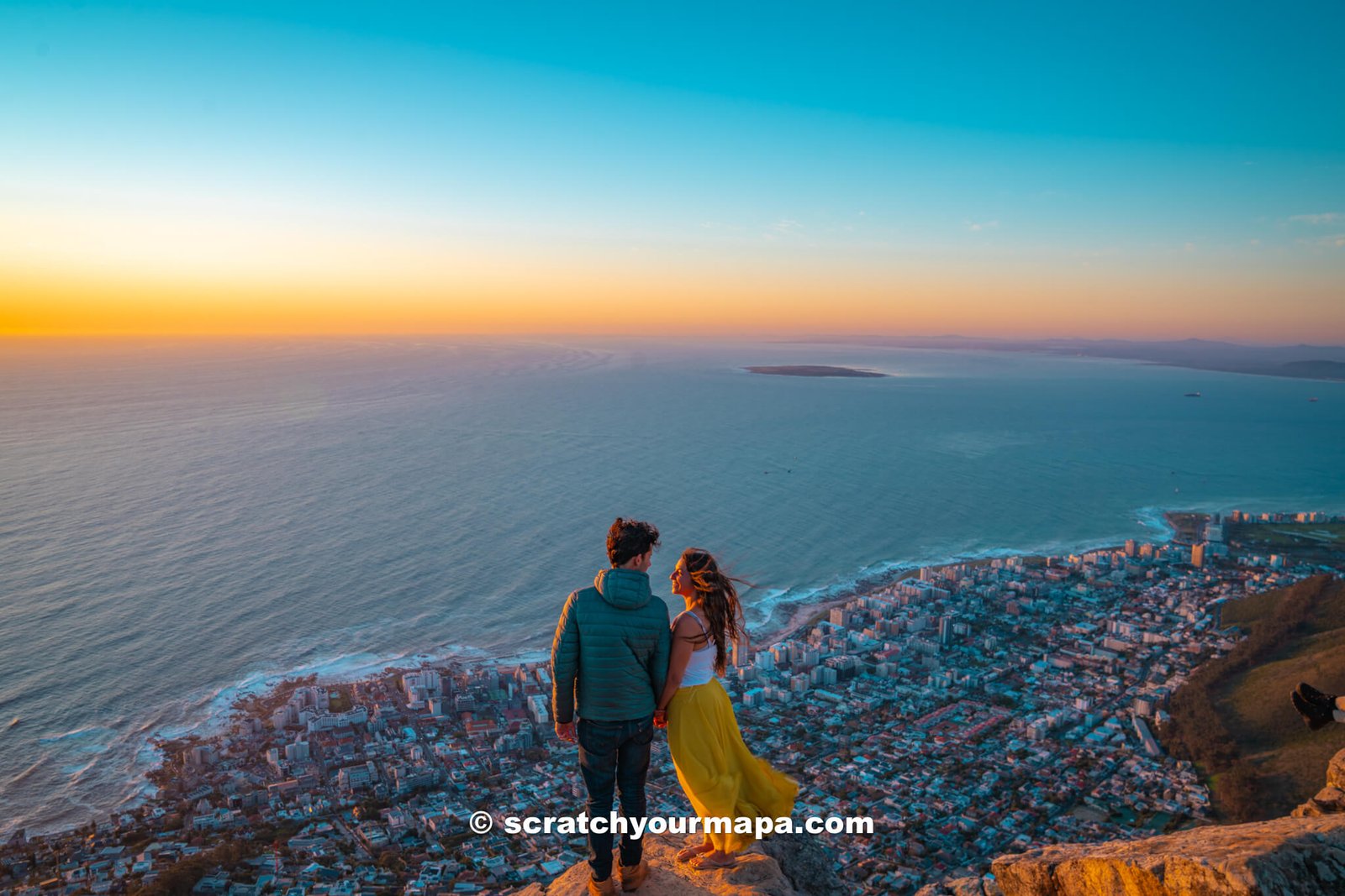 views at the top of Lion's Head hike, Cape Town