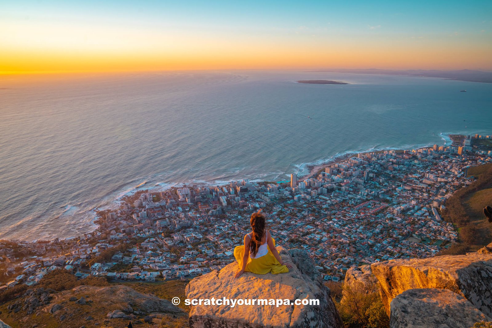 Lion's Head hike, Cape Town at sunset